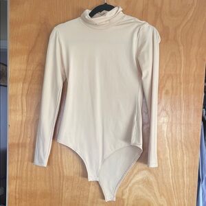 Cream Long Sleeve Bodysuit
